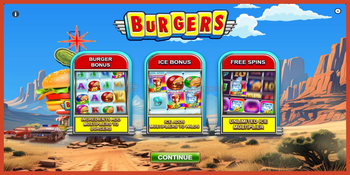 Slot screenshot: Burgers no deposit, number - 1