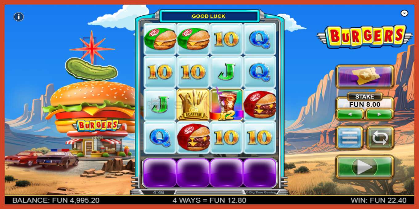 Slot screenshot: Burgers no deposit, number - 4