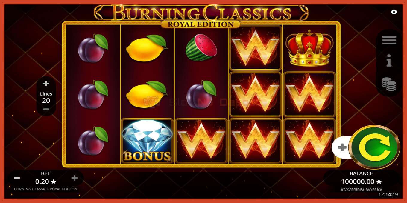 স্লট স্ক্রিনশট: Burning Classics Royal Edition কোন আমানত, সংখ্যা - 2