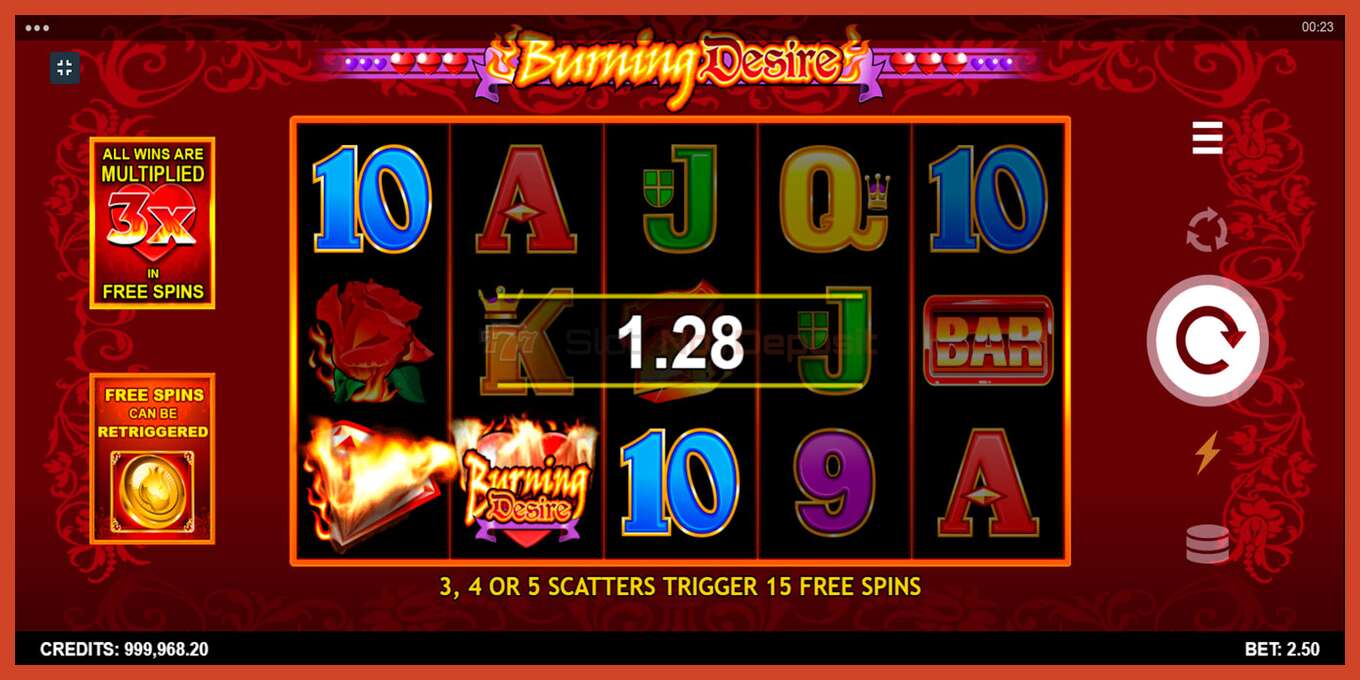 Slot screenshot: Burning Desire no deposit, number - 2