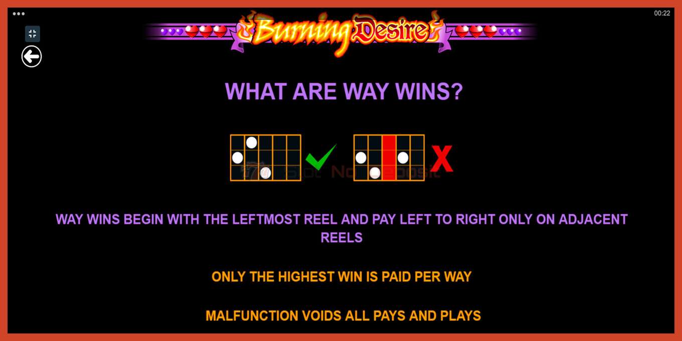 Slot screenshot: Burning Desire no deposit, number - 3