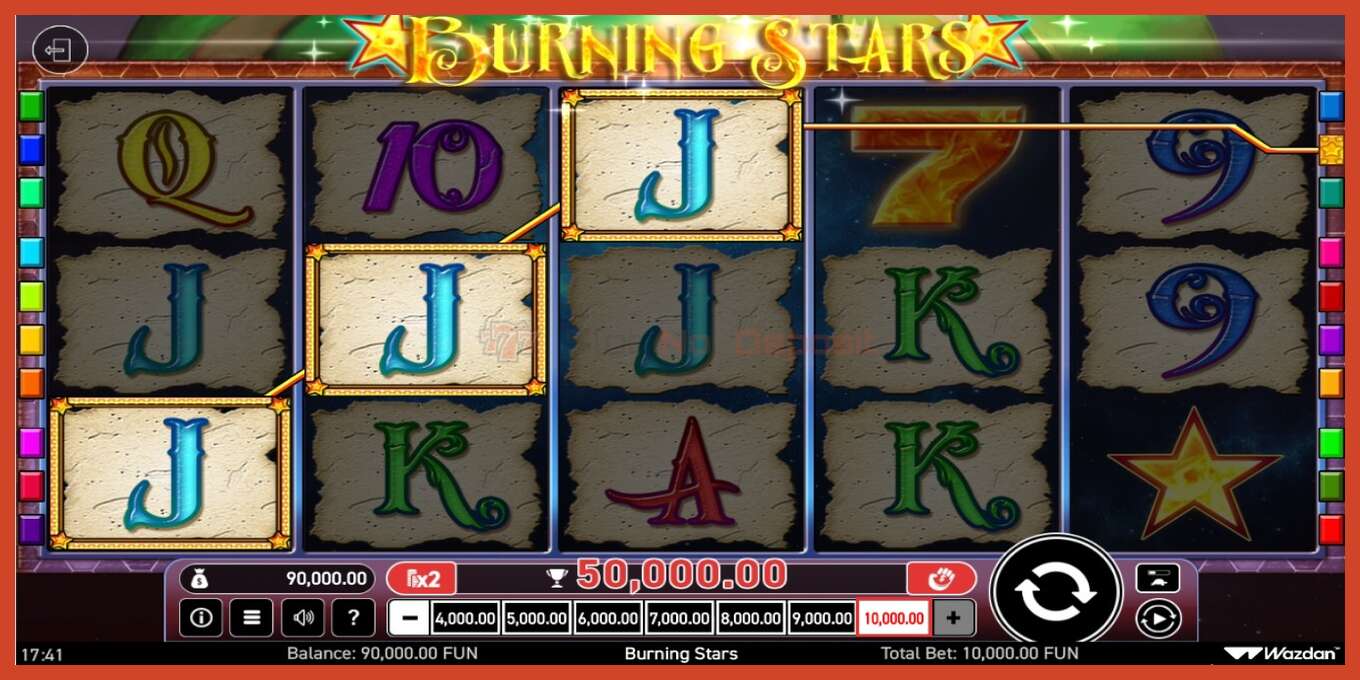 Slot screenshot: Burning Stars no deposit, number - 2