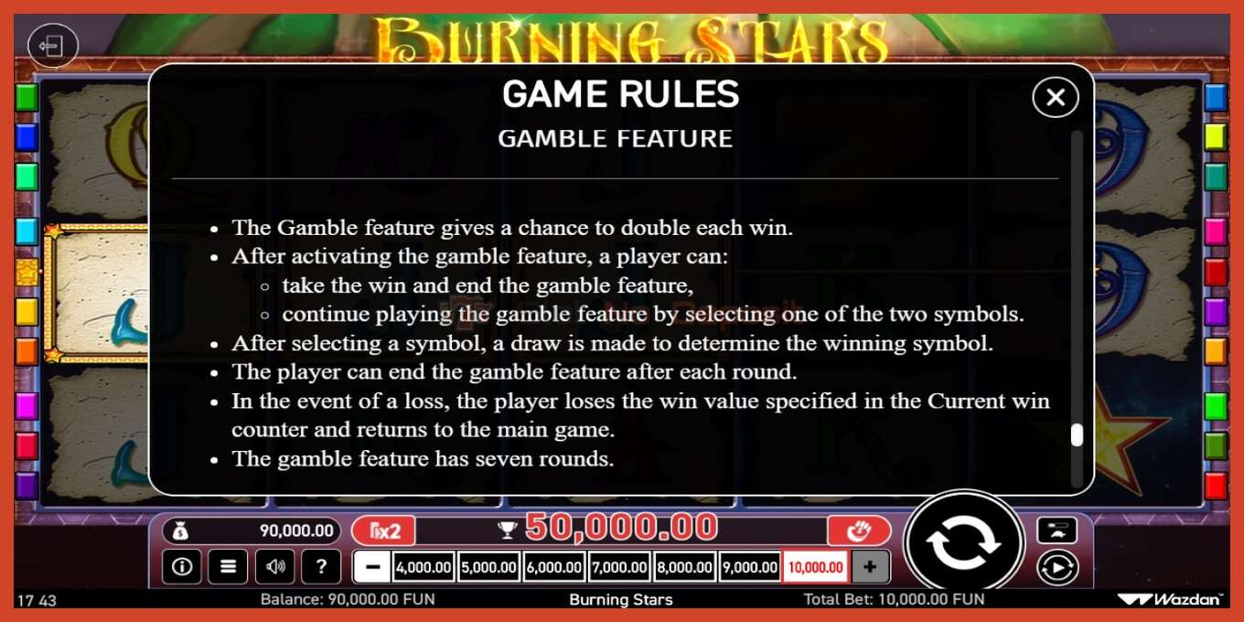 Slot screenshot: Burning Stars no deposit, number - 4