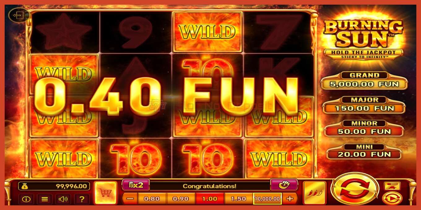 Slot screenshot: Burning Sun: Easter Edition no deposit, number - 3