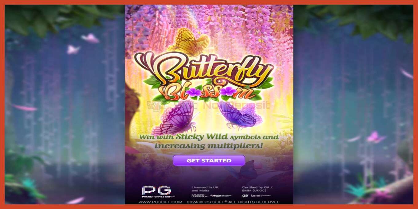 Slot screenshot: Butterfly Blossom no deposit, number - 1