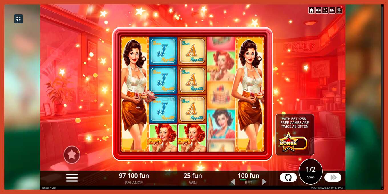 Slot screenshot: Cafe Pin-Up no deposit, number - 4