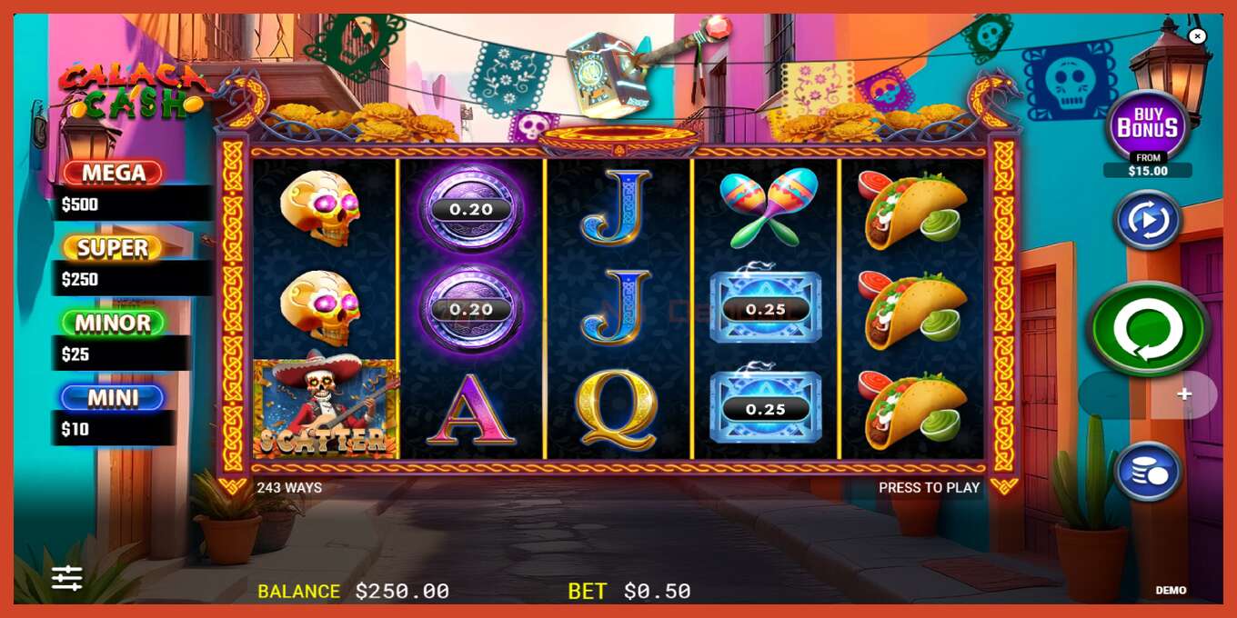 Tangkapan skrin slot: Calaca Cash tiada deposit, nombor - 2