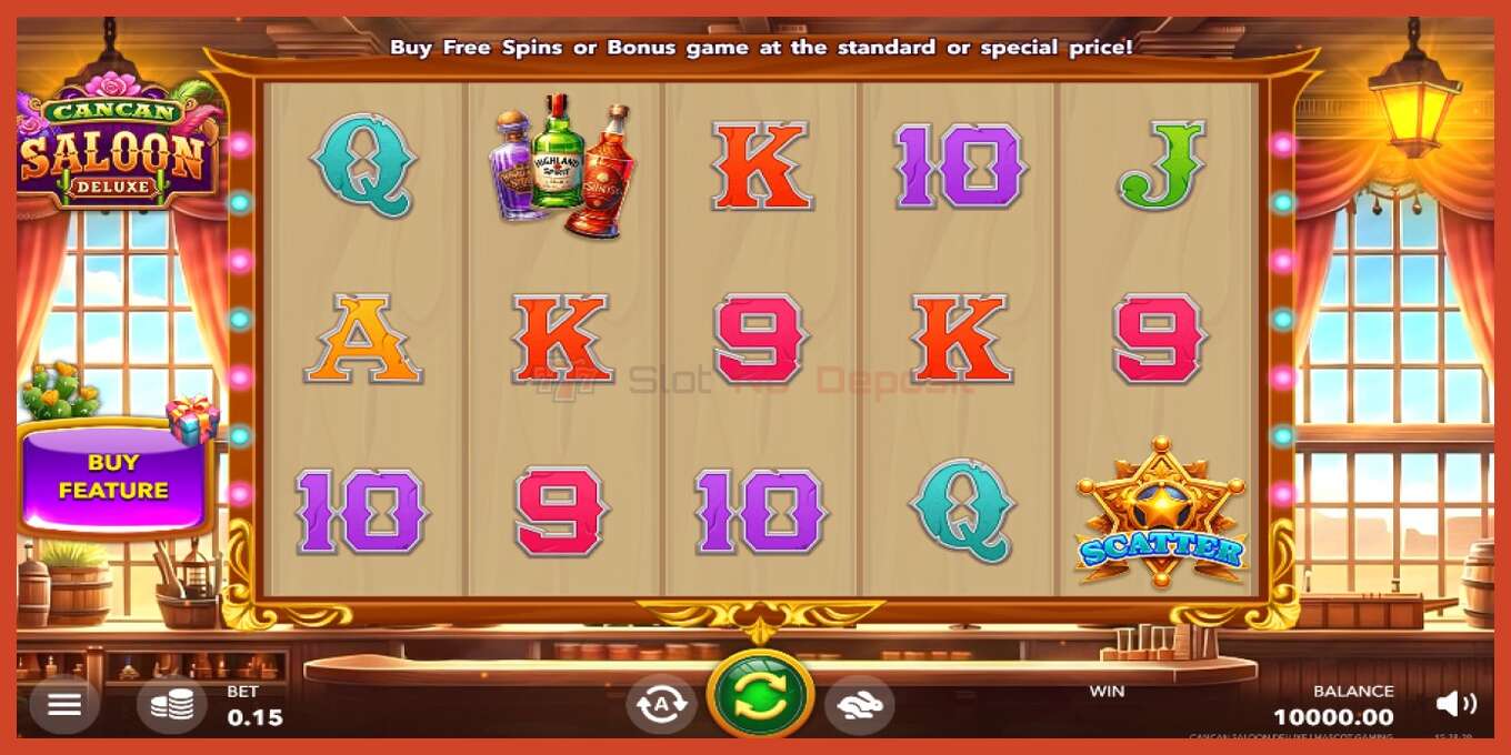 Slot screenshot: Cancan Saloon Deluxe no deposit, number - 1