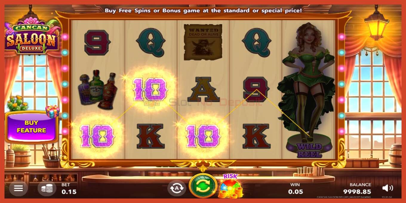 Slot screenshot: Cancan Saloon Deluxe no deposit, number - 3