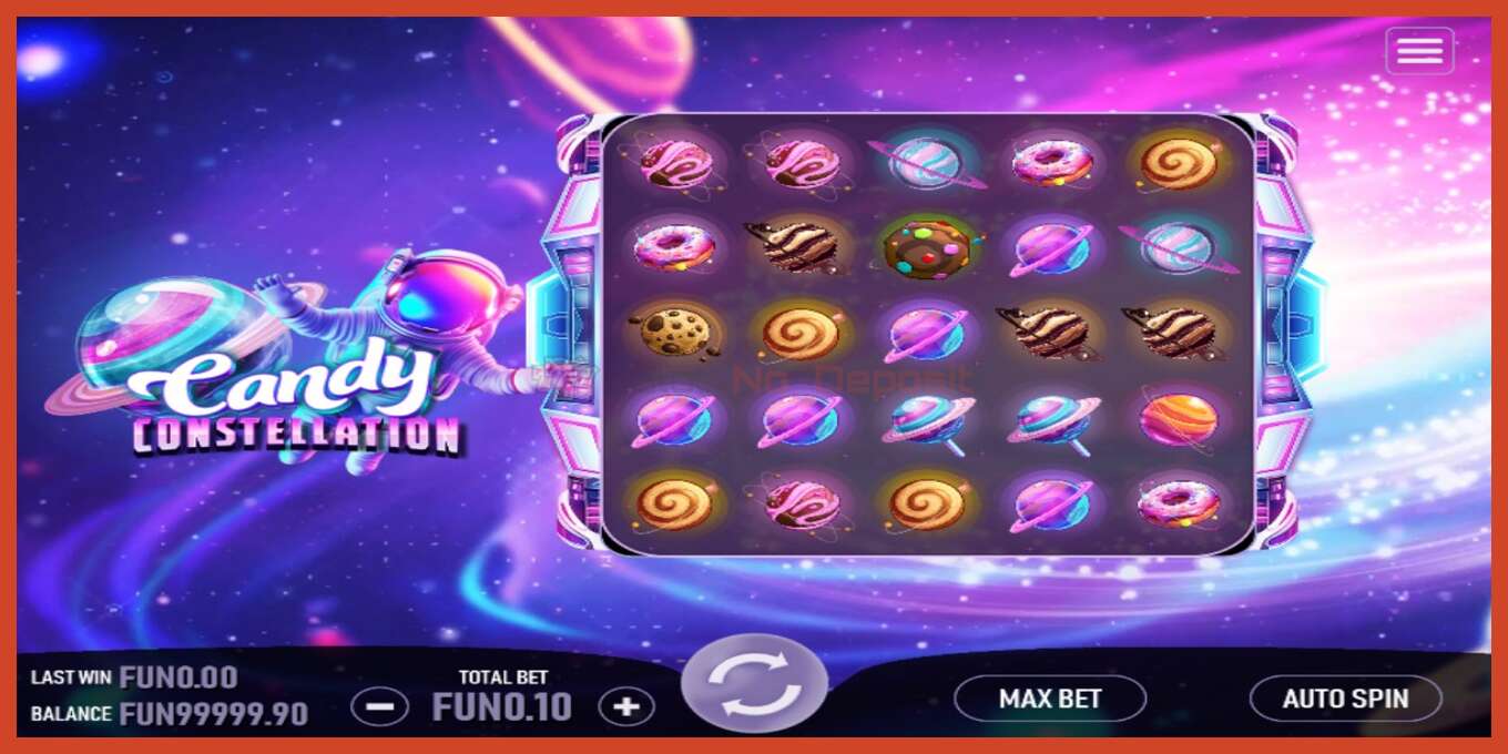 Slot screenshot: Candy Constellation no deposit, number - 1