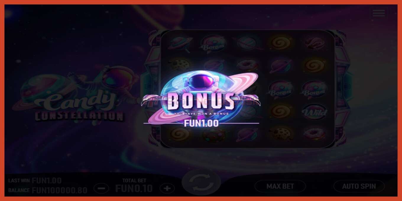 Slot screenshot: Candy Constellation no deposit, number - 2