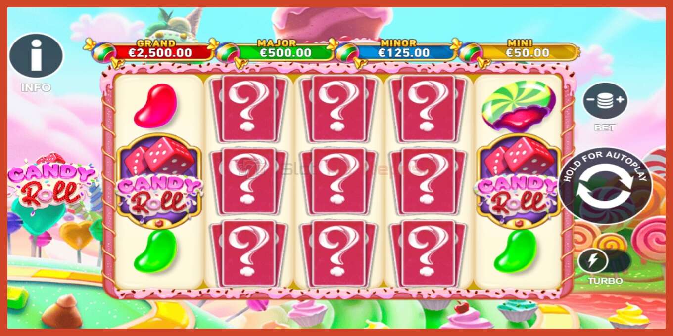 ສະລັອດຕິງ screenshot: Candy Roll ບໍ່ມີເງິນຝາກ, ເລກ - 1