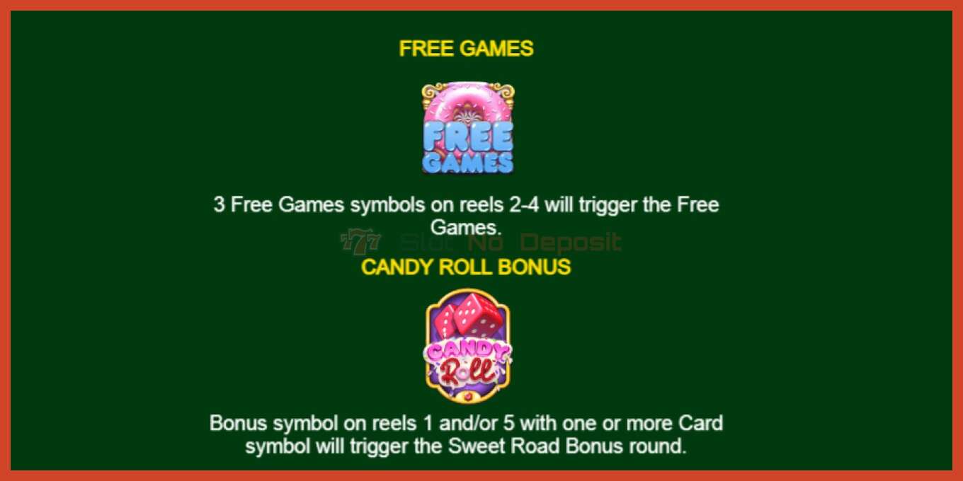 ສະລັອດຕິງ screenshot: Candy Roll ບໍ່ມີເງິນຝາກ, ເລກ - 5