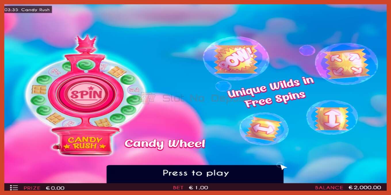 Slot skrinshoti: Candy Rush depozit yoq, raqam - 1