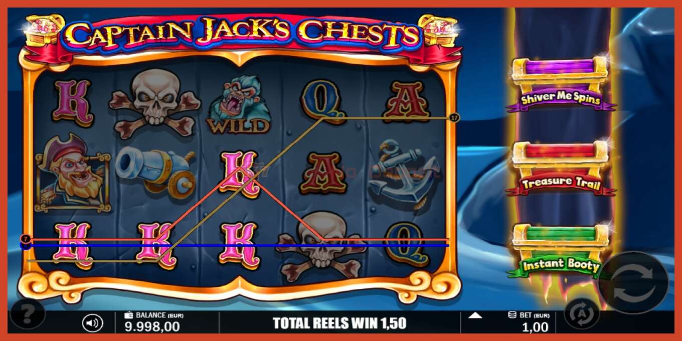 Slot screenshot: Captain Jacks Chests no deposit, number - 2