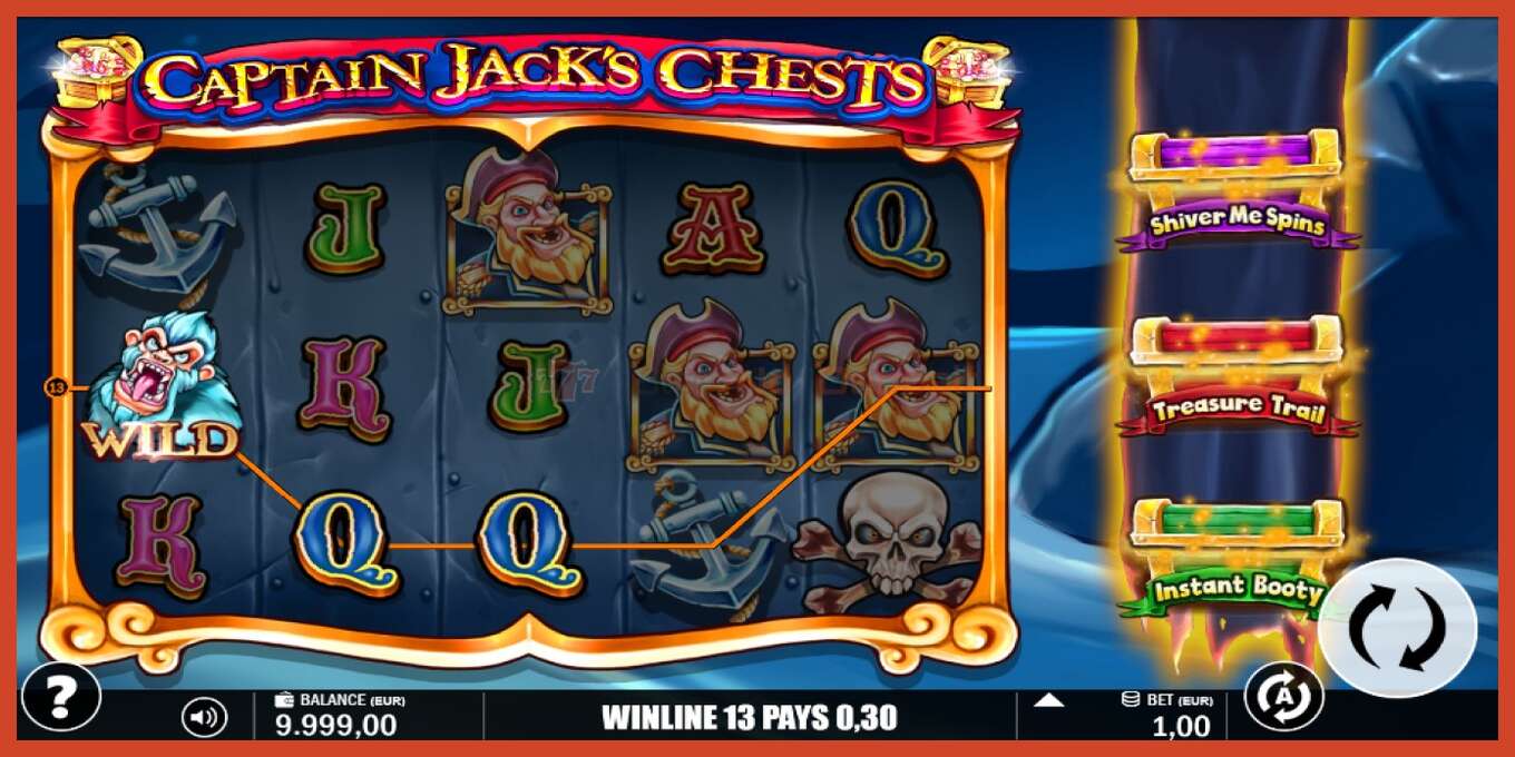 Slot screenshot: Captain Jacks Chests no deposit, number - 3