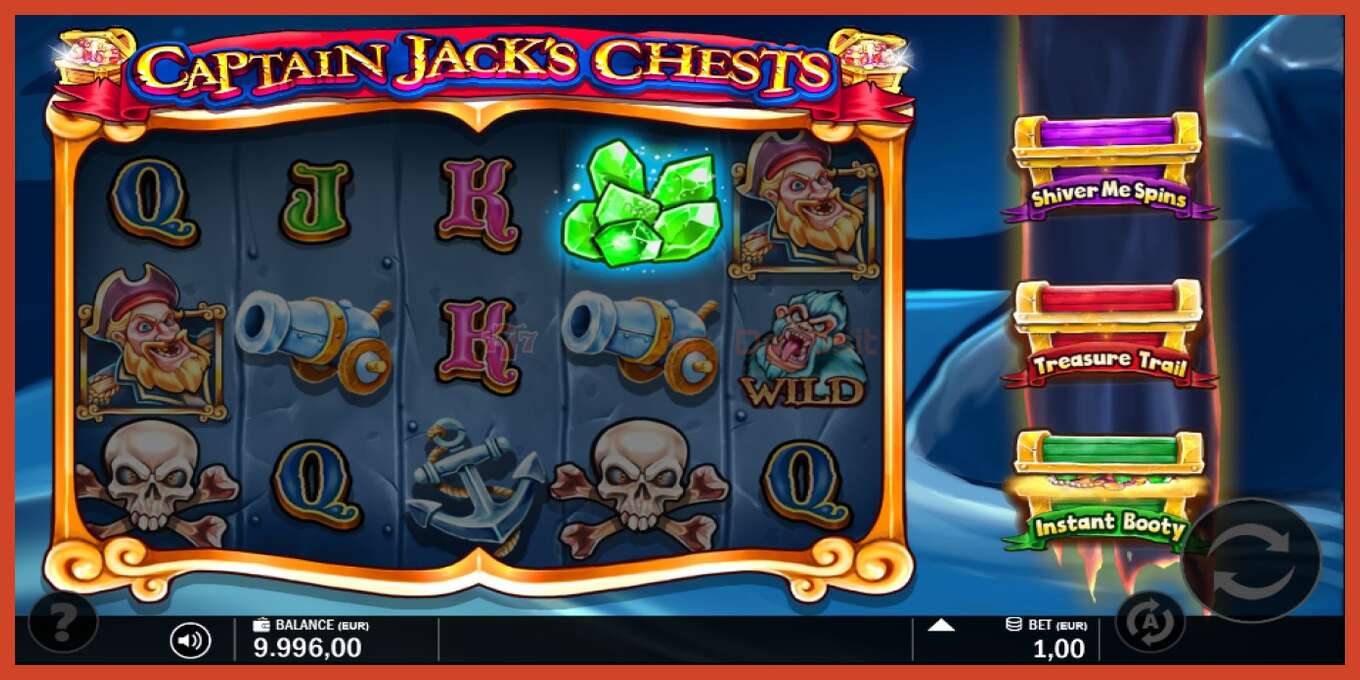 Slot screenshot: Captain Jacks Chests no deposit, number - 4