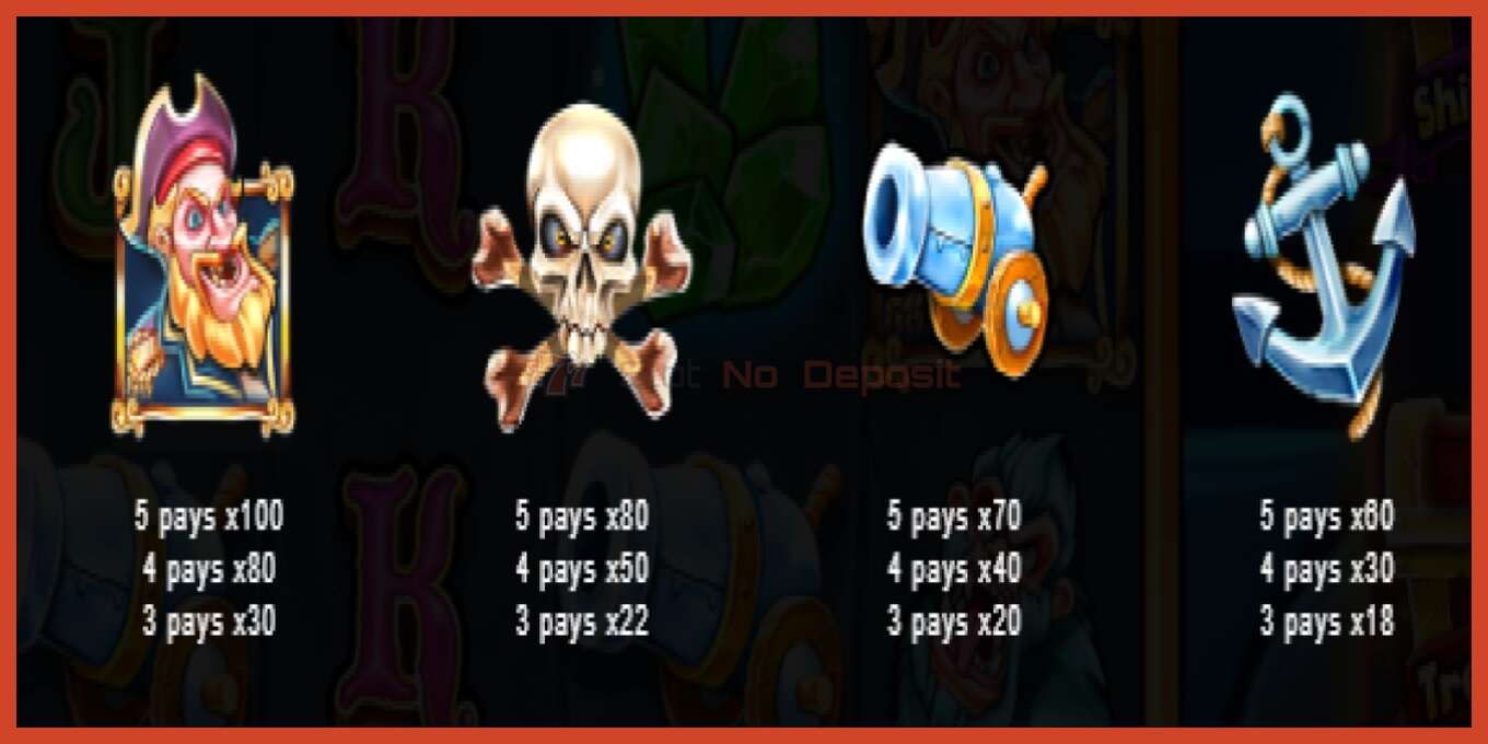 Slot screenshot: Captain Jacks Chests no deposit, number - 5