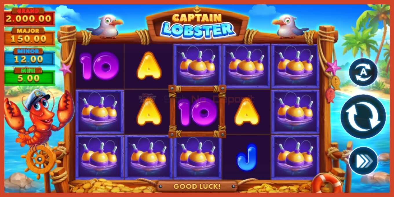 Slot screenshot: Captain Lobster no deposit, number - 1