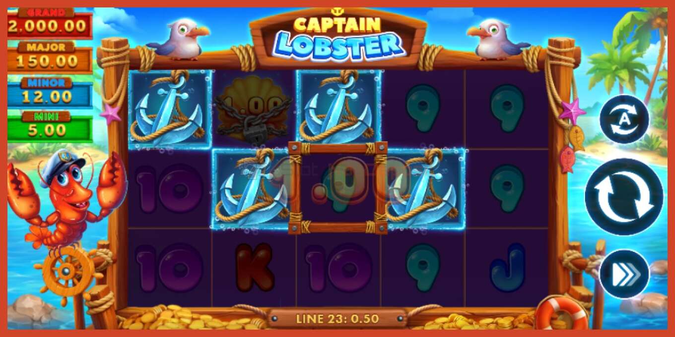 Slot screenshot: Captain Lobster no deposit, number - 4