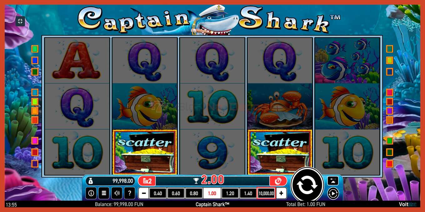 Slot screenshot: Captain Shark no deposit, number - 2