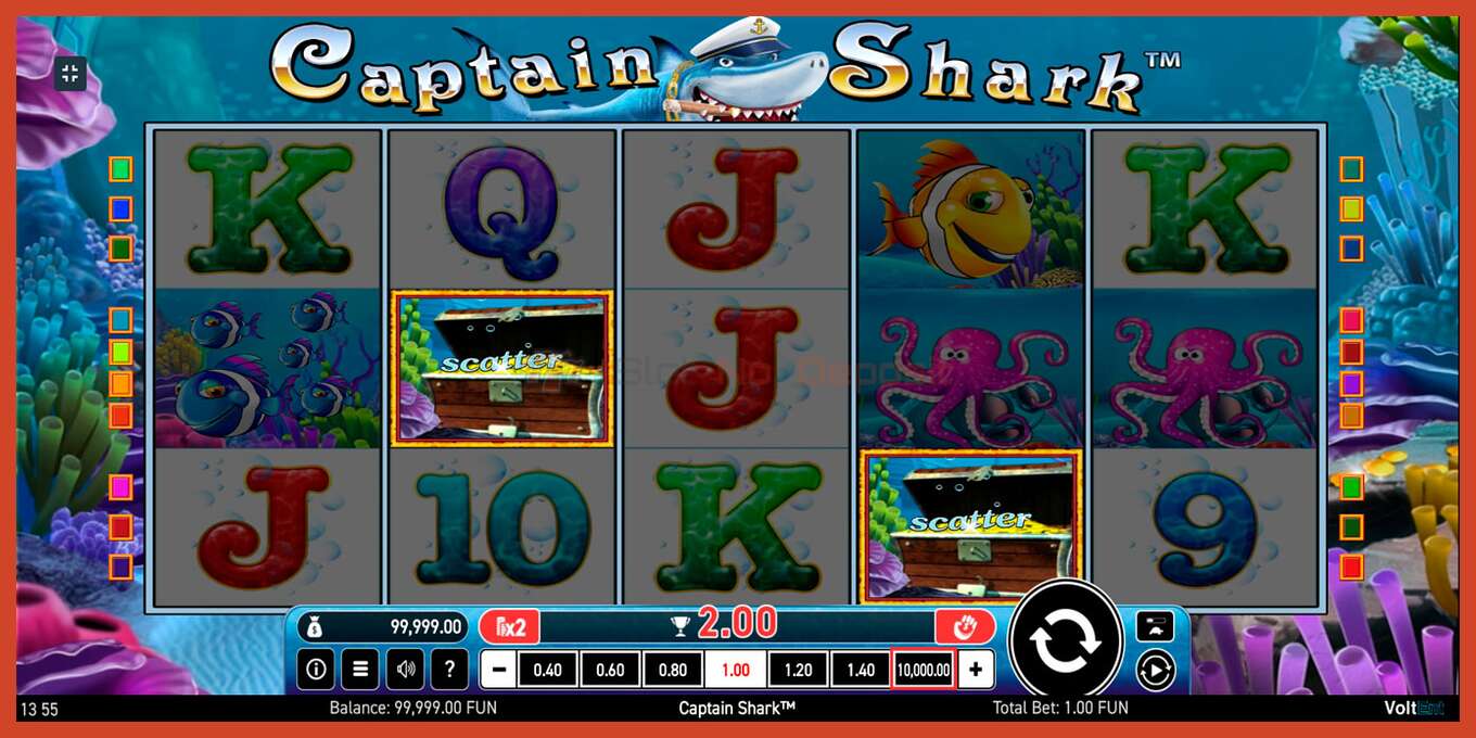 Slot screenshot: Captain Shark no deposit, number - 3