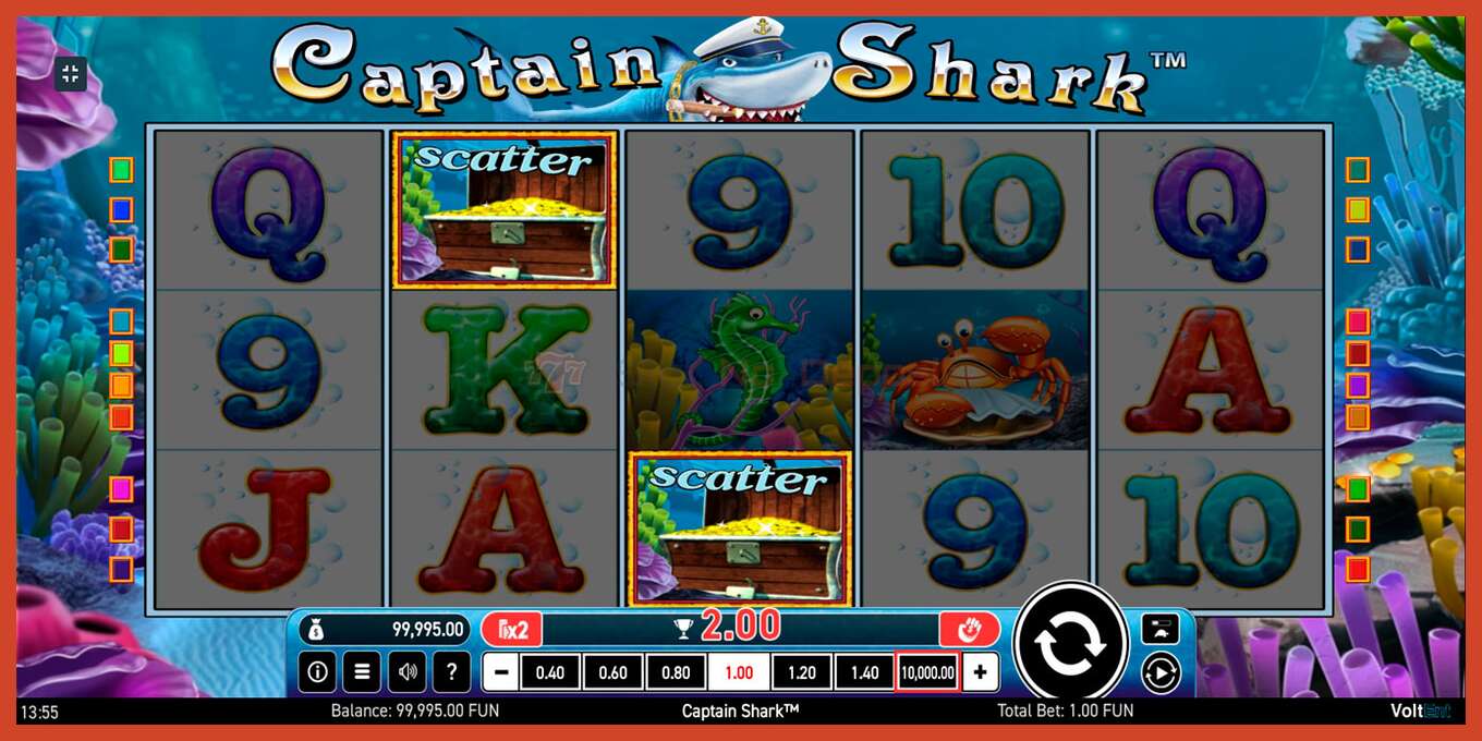 Slot screenshot: Captain Shark no deposit, number - 4