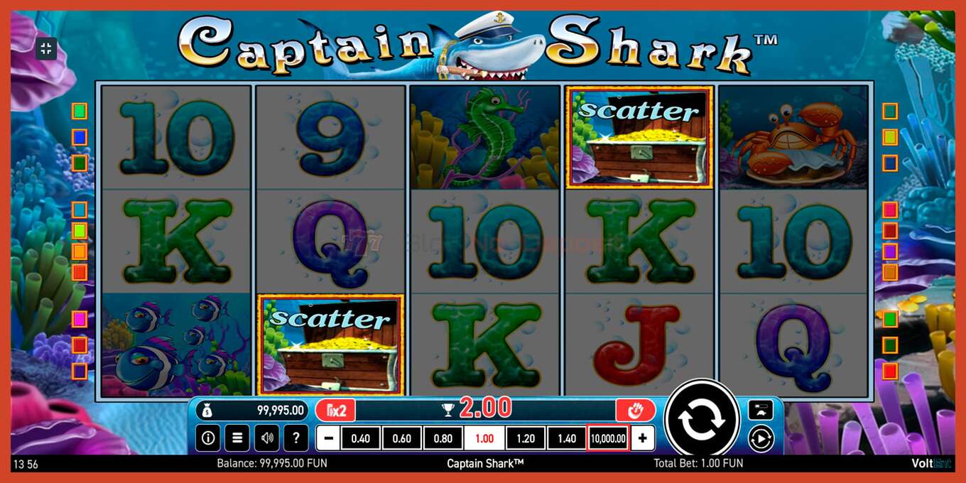 Slot screenshot: Captain Shark no deposit, number - 5