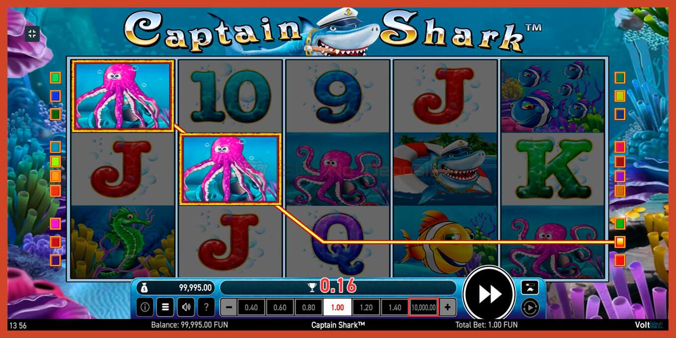 Slot screenshot: Captain Shark no deposit, number - 6