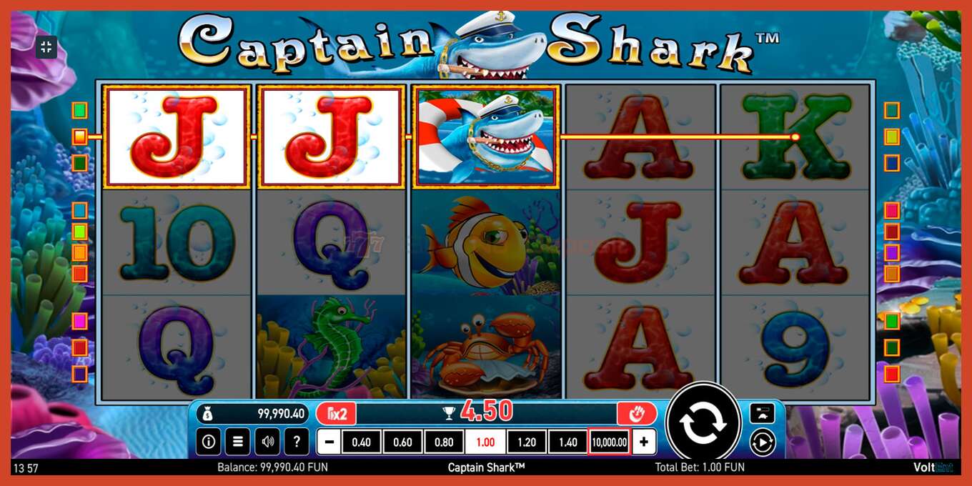 Slot screenshot: Captain Shark no deposit, number - 8