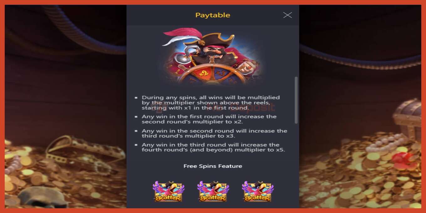 Slot screenshot: Captains Bounty no deposit, number - 5