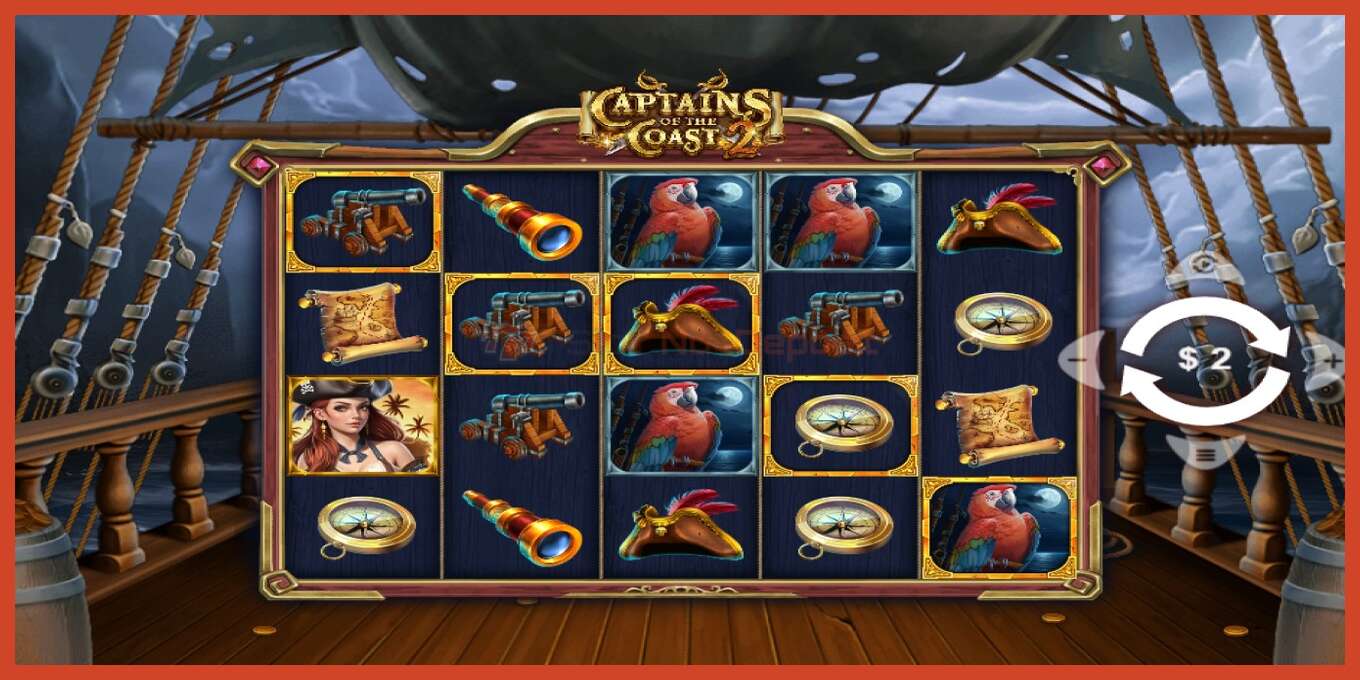 Slot screenshot: Captains of the Coast 2 no deposit, number - 1