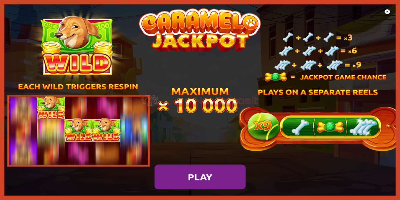 ஸ்லாட் ஸ்கிரீன்ஷாட்: Caramelo Jackpot வைப்பு இல்லை, எண் - 1