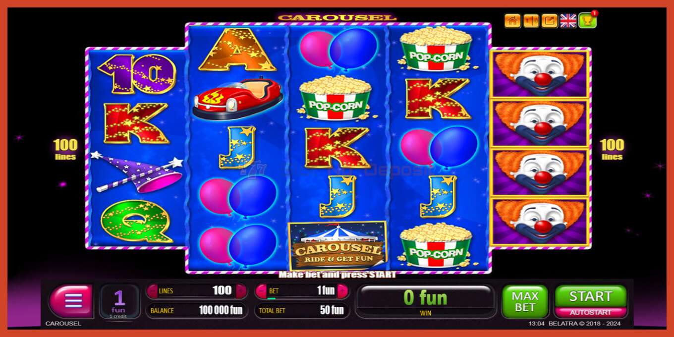 Slot screenshot: Carousel no deposit, number - 2