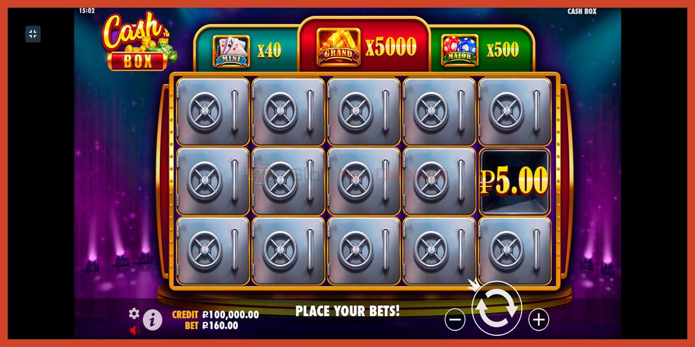 Slot screenshot: Cash Box no deposit, number - 1