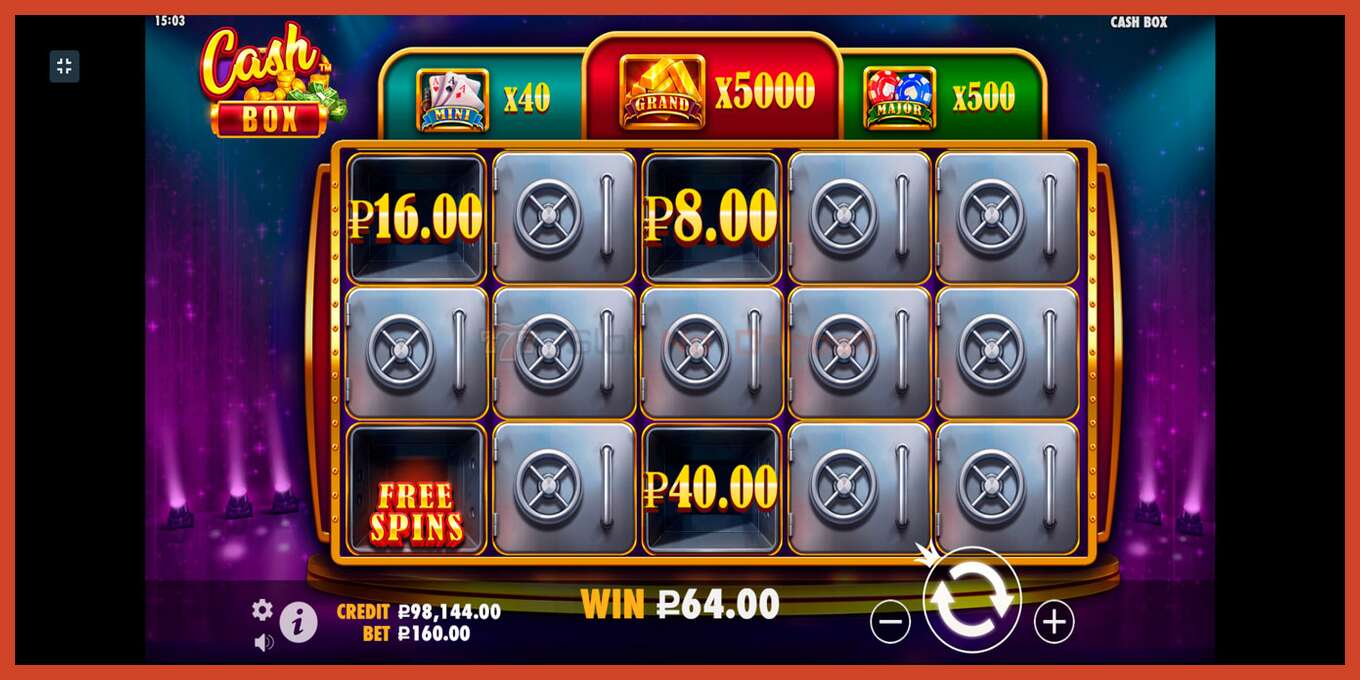 Slot screenshot: Cash Box no deposit, number - 5