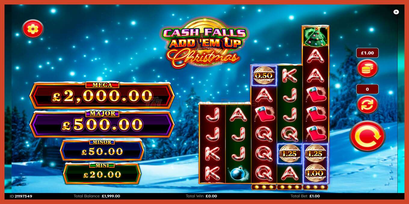 Slot screenshot: Cash Falls: Add Em Up Christmas no deposit, number - 2