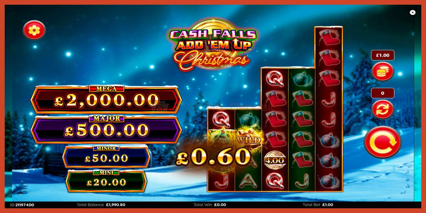 Slot screenshot: Cash Falls: Add Em Up Christmas no deposit, number - 5