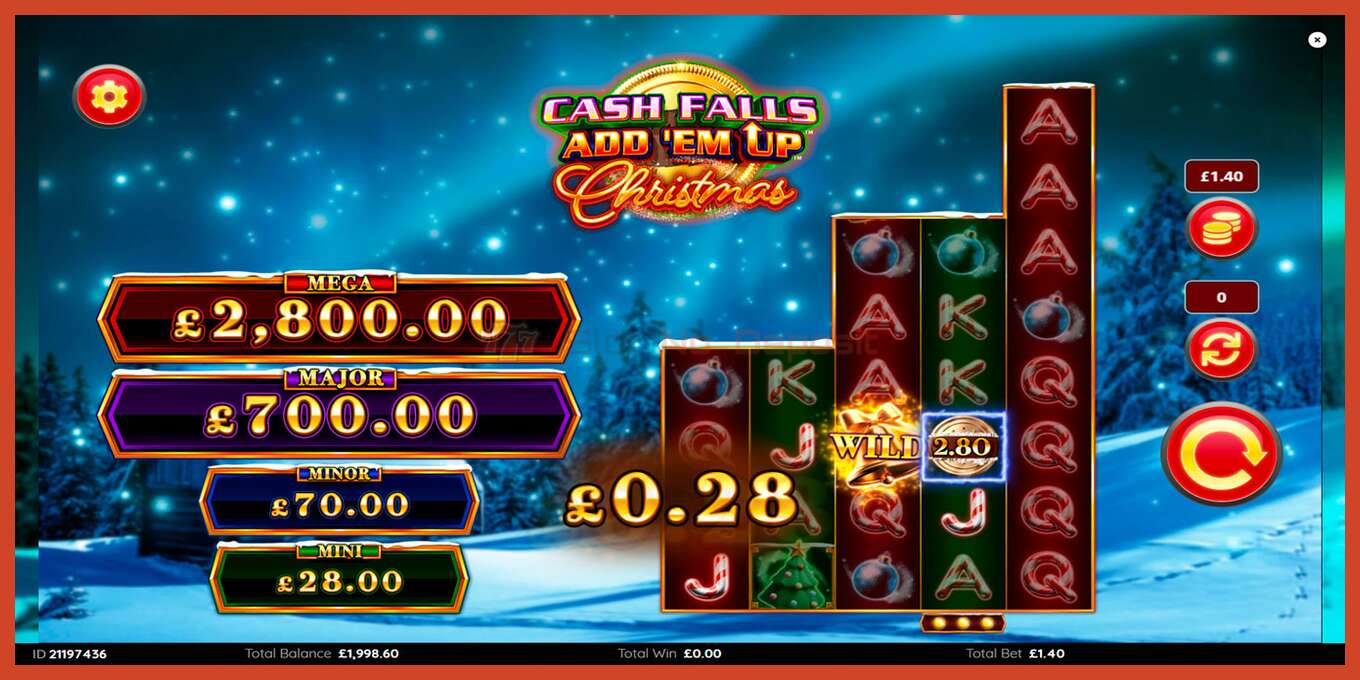 Slot screenshot: Cash Falls: Add Em Up Christmas no deposit, number - 6