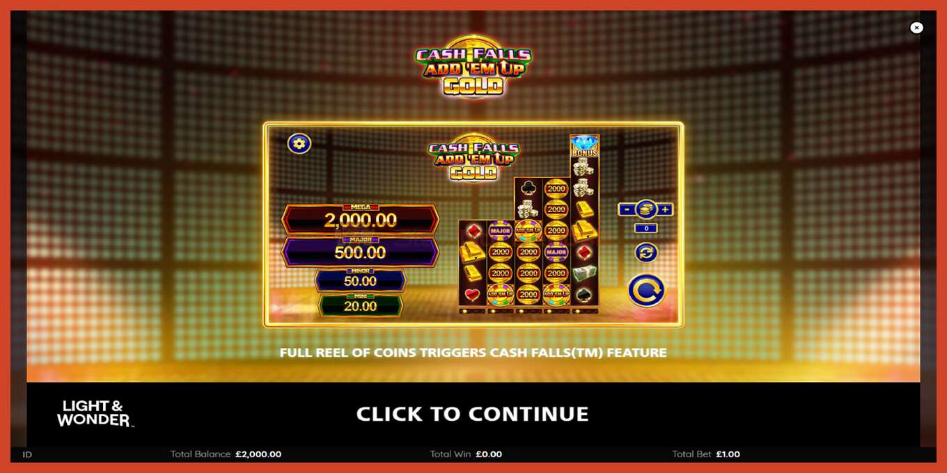 Slot skrinshoti: Cash Falls: Add Em Up Gold depozit yoq, raqam - 1