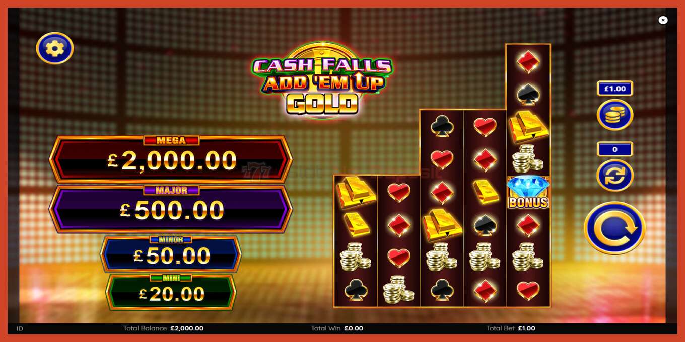 Slot skrinshoti: Cash Falls: Add Em Up Gold depozit yoq, raqam - 2