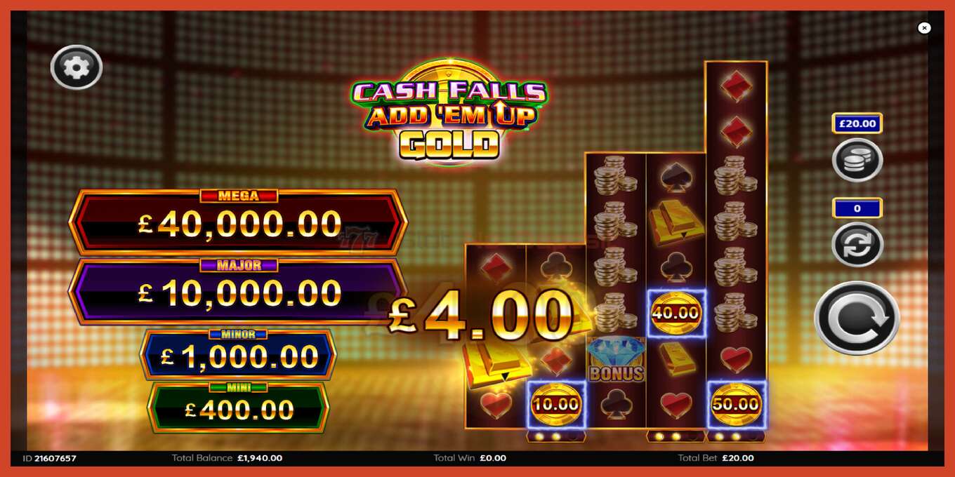 Slot skrinshoti: Cash Falls: Add Em Up Gold depozit yoq, raqam - 3