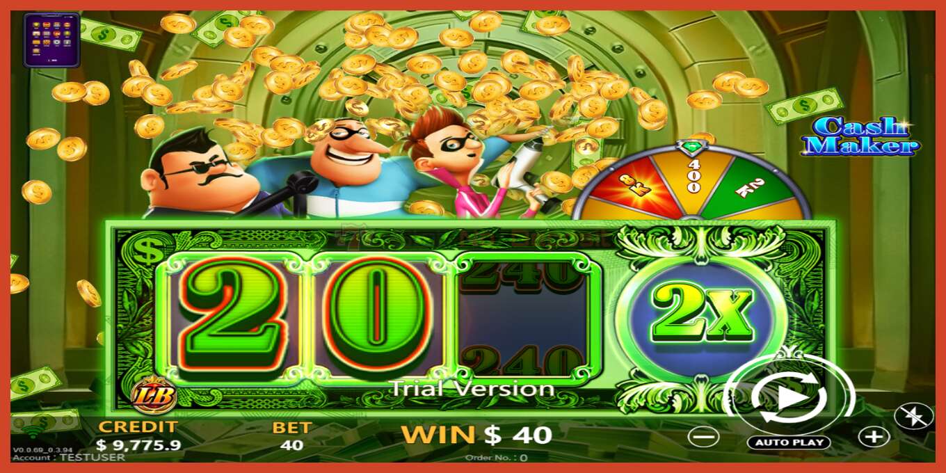 Slot screenshot: Cash Maker no deposit, number - 3