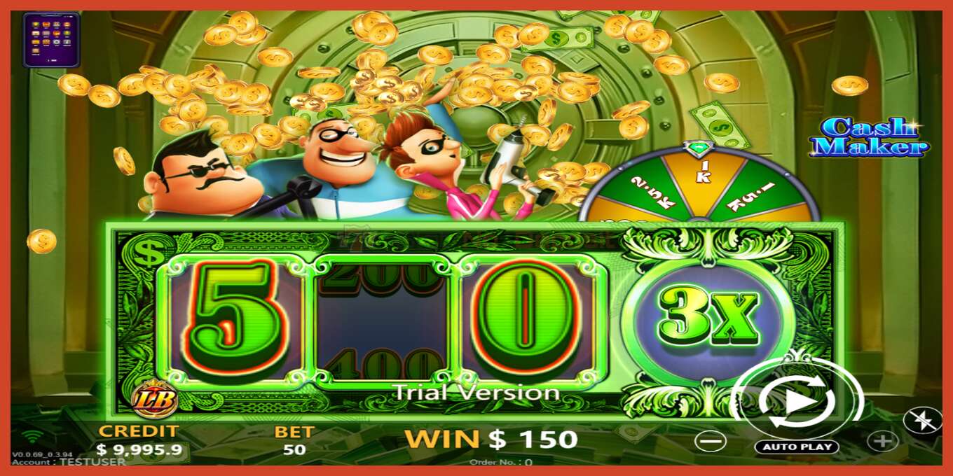 Slot screenshot: Cash Maker no deposit, number - 5