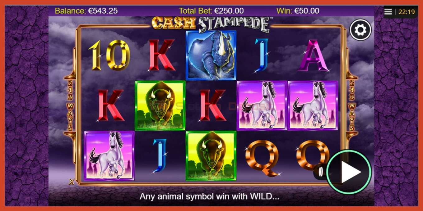 Slot screenshot: Cash Stampede no deposit, number - 4