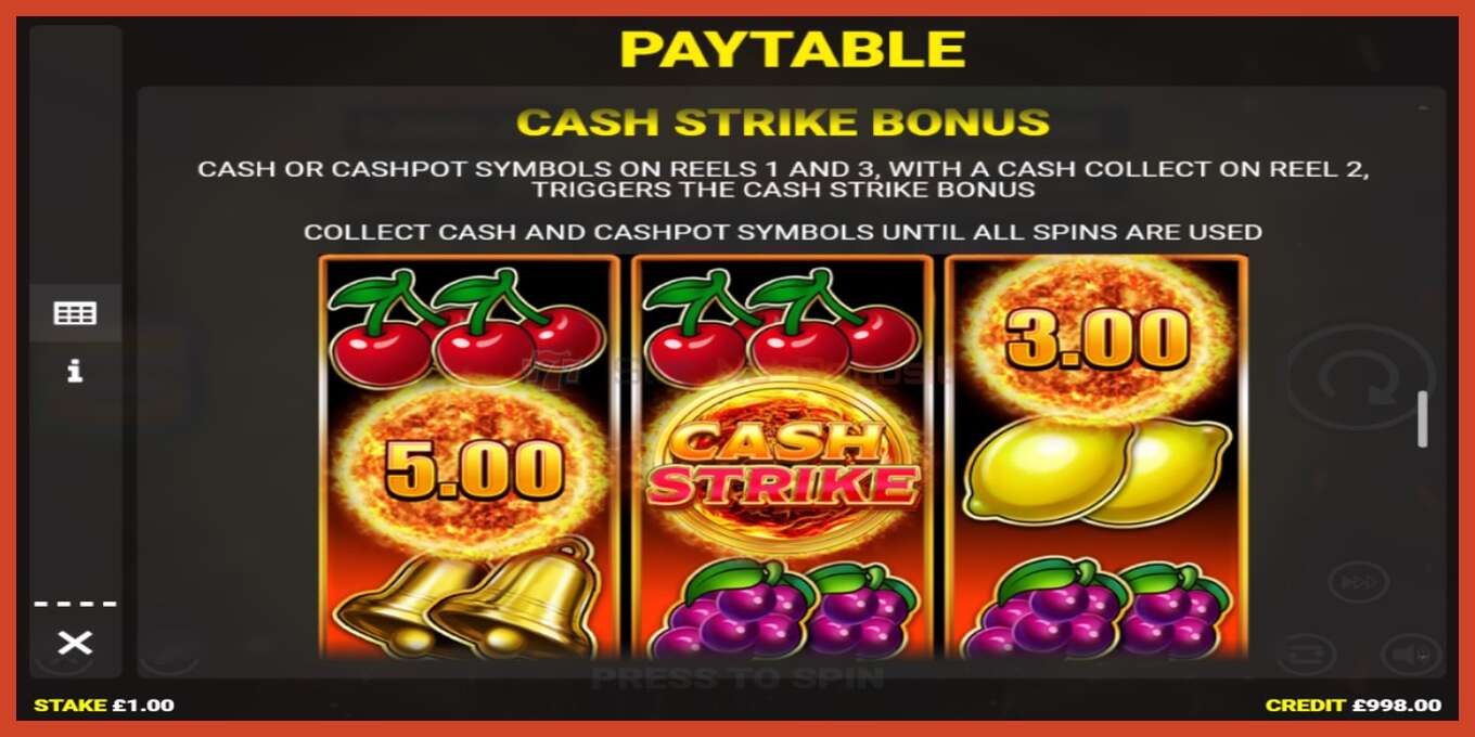 Slot skrinshoti: Cash Strike Hotstepper depozit yoq, raqam - 6