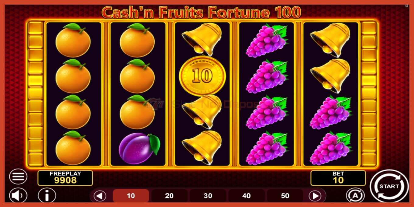 Slot screenshot: Cashn Fruits Fortune 100 no deposit, number - 3