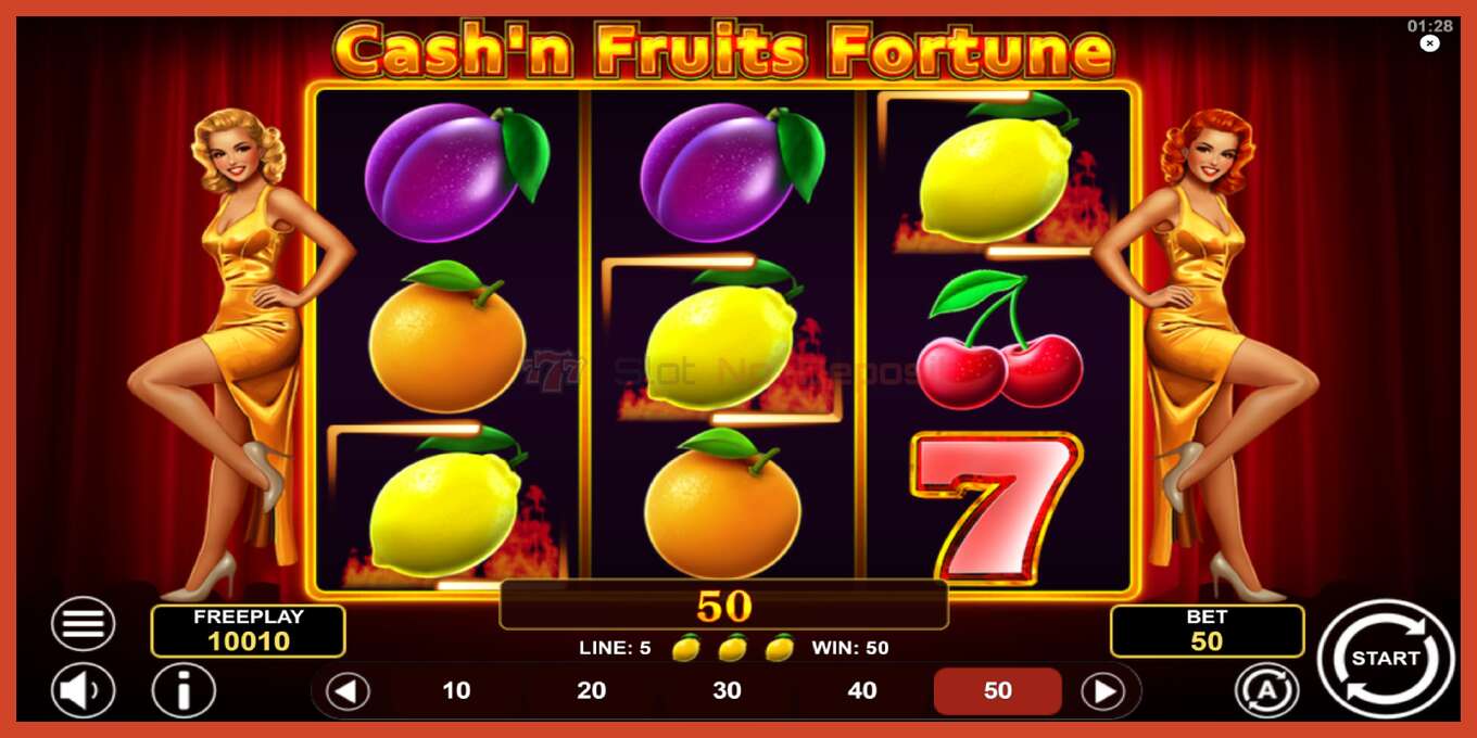 Posnetek zaslona reže: Cashn Fruits Fortune brez depozita, število - 4