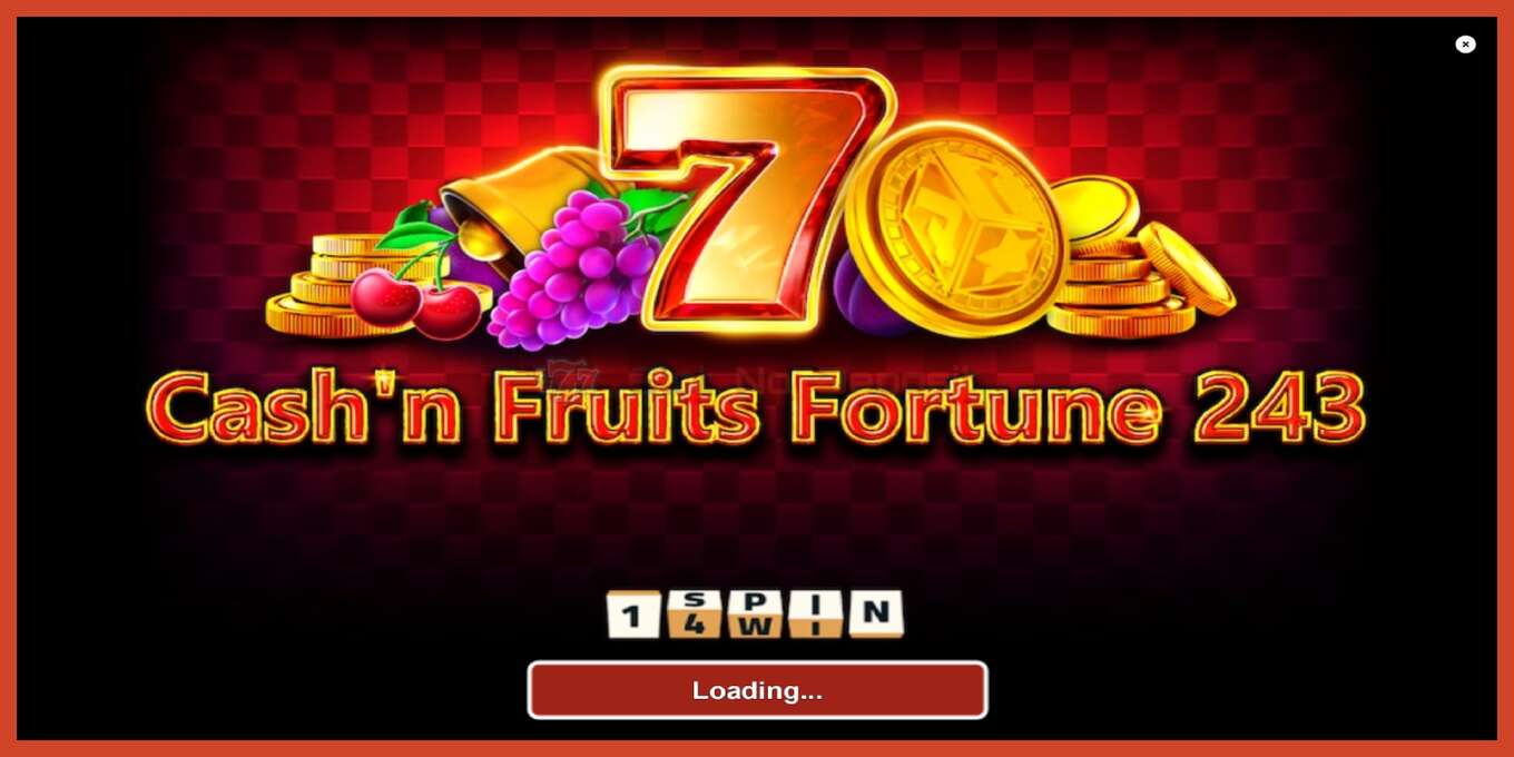 Slot screenshot: Cashn Fruits Fortune 243 bez depozita, broj - 1