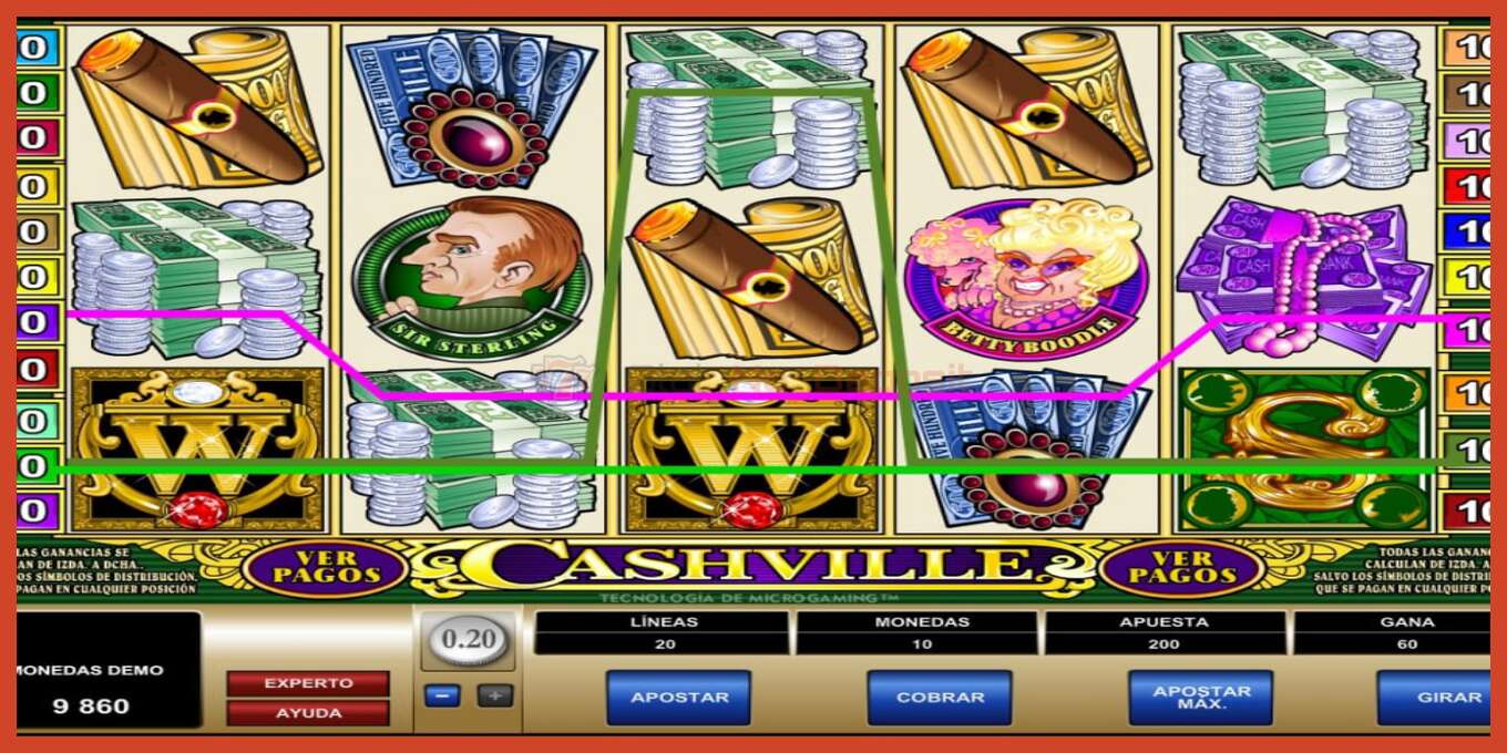 Slot screenshot: Cashville no deposit, number - 2